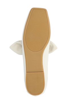 A dainty bow lends romance to this ballerina-inspired flat crafted with a signature Tru-Comfort foam footbed. Slip-on Tru Comfort foam footbed Square toe Textile upper/synthetic lining and sole Imported White Ballet Flats With Removable Insole, White Flats With Bow And Round Toe, Synthetic Round Toe Flats With Bow, Spring Synthetic Ballet Flats With Bow, Synthetic Flats With Bow And Round Toe, White Bow Ballet Flats With Round Toe, Cream Closed Toe Synthetic Flats, Slip-on Synthetic Ballet Flats With Bow, Synthetic Slip-on Ballet Flats With Bow