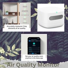 an air quality monitor is shown in this advertisement