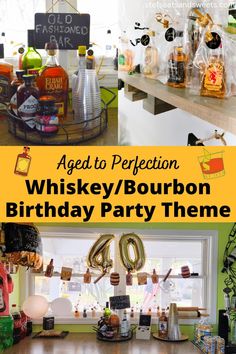 there is a birthday party theme in the kitchen