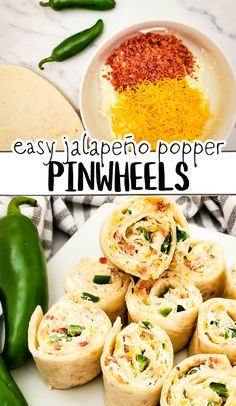 easy jalapeno popper pinwheels are the perfect appetizer for any party