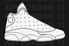 Jordan Outline, Jordan Outline Drawing, Jordans Coloring Pages, Jordan 1 Coloring Page, Nike Shoes Coloring Pages, Jordan Retro 1, Retro 1