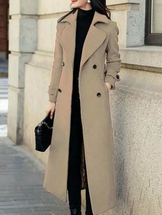 Female Lawyer Fashion, Mode Mantel, Lawyer Fashion, Trendy Jackets, Long Winter Coats, Wool Blend Coat, Modest Fashion Outfits, Casual Style Outfits