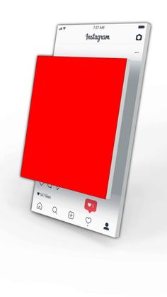 an image of a cell phone with a red screen on the front and back side