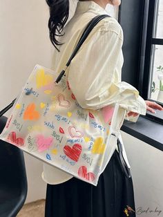 Bird in Bag - Fashionable Clear Shoulder Tote Bag Pattern Retro Purse, Wedding Bag, Orange Bag, Handbag Wallet, Elegant Red, Tote Bag Pattern, Casual Tote, Vintage Elegant, Bag Style