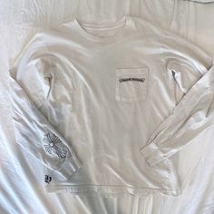 Chrome Hearts Authentic Long Sleeve Tee Worn A Few Times, Excellent Condition Size Medium Chrome Hearts Long Sleeve, Heart Tee, Heart Top, Heart Women, Chrome Hearts, Long Sleeve Tee, White Black, White And Black, Long Sleeve Tees