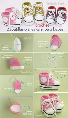 instructions to crochet shoes for babies and toddlers with pictures on how to make them