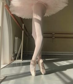 a ballerina in pink tutu and white tights