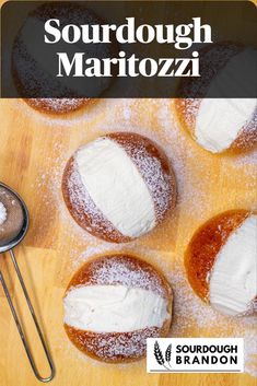 Sourdough maritozzi filled with vanilla whipped cream and dusted with powdered sugar Sourdough Brioche, Brioche Dough, Making Whipped Cream, Sweet Buns, Vanilla Whipped Cream, Sourdough Baking, Sweet Cream