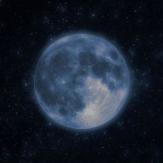 an image of a blue moon in the night sky