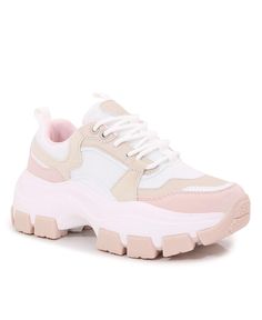 in stock Chunky Platform Sneakers, Trendy Sandals, Faux Leather Fabric, Platform Sneaker, Chunky Platform, Pink Beige, Artificial Leather, Platform Sneakers, Women Lace