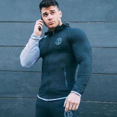 Men's night and morning running sports Suit – The Men's Outfits Functional Black Hoodie, Functional Black Long Sleeve Hoodie, Black Functional Long Sleeve Hoodie, Fitted Gray Winter Tracksuit, Hooded Outdoor Tracksuit Sportswear, Hooded Tracksuit For Outdoor Sportswear, Outdoor Hooded Tracksuit Sportswear, Long Sleeve Techwear Hoodie For Workout, Techwear Long Sleeve Workout Hoodie