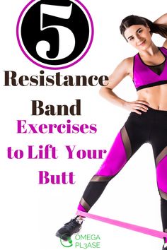 Band Exercises For Glutes, Resistance Band Exercises For Glutes, Exercises For Glutes, Fat Reduction Exercise, Workout Bands, Resistance Workout