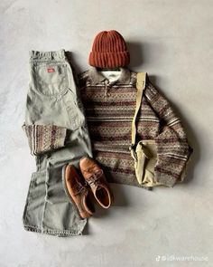 Retro Granola Aesthetic, Grandpa Summer Outfit, Mens Granola Style, Granola Outfits Winter, Granola Outfits, Rockstar Fashion, Cool Music, Popular Clothing, Autumn Look