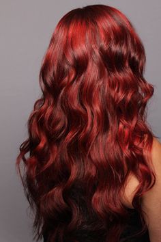 Ariel Hair Color, Ariel Red Hair Color, Flame Red Hair Color, Pretty Red Hair, Ariel Hair, Longer Hair Faster, Red Hair Inspo, Cherry Hair, Red Hair Woman