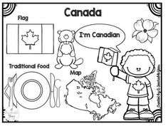 English Worksheets, English Class, Canada Flag, Colouring Pages, Map