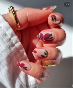 Magic Nails, Floral Nail Designs, Floral Nail, Floral Nail Art, Cute Summer Nails, Vacation Nails, Bridal Nails, Manicure Y Pedicure, Floral Nails