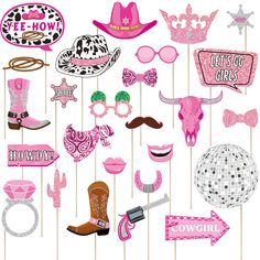 PRICES MAY VARY. Package includes: the west cowgirl party decoration set includes 26 pieces photo props, 26 pieces wooden sticks and 60 pieces glue point dots for assembly; Funny west cowgirl photo prop will add a lot of fun to your western theme party Easy assembly: these western party photo booth props are simply attach to the wooden sticks with glue point dots; It can save time for western parties or taking photos; Sticks can be pasted where you want Application: there are many fun ways to us Cowboy Photo Booth, Rodeo Decorations, Selfie Props