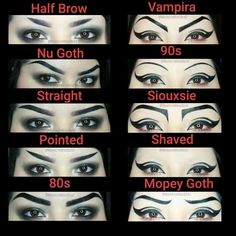 Scenecore Makeup, Goth Eyebrows, Trad Goth Makeup, Goth Eye Makeup, Punk Makeup, Graphic Makeup, Halloween Tattoo, Swag Makeup, Emo Makeup