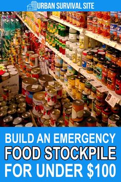 For the purposes of this food stockpile list, we have chosen inexpensive, long-lasting foods that can be eaten on their own or mixed with other items. #urbansurvivalsite #foodstorage #emergencyfood #foodstockpile #survivalfood #preparedness Food To Stockpile Emergency Preparedness, Prepping Food Survival List, Food Preping Ideas, Grocery List For Preppers, Canned Food For Emergencies, Best Foods To Stockpile, Long Lasting Food Survival, Food Prepping For Beginners, Pantry Stockpile List