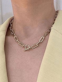 ⚡️Buy Simple Link Chain Toggle Necklace Silver ONE SIZE under $3.00 in Necklaces Online. Style: Casual/Basic/Street/Normcore/Hip Pop/Elegant. Color: Golden/Silver. Pattern Type: Geometric. Material: Alloy. Type: Toggle Necklace. Occasion: Daily/Party/Weekend Casual. ✓Free Shipping on all orders over US$69. Toggle Necklace, Elegant Color, Necklace Online, Womens Size Chart, Necklace Silver, Link Chain, Silver Necklaces, Silver Gold, Style Casual