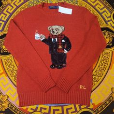 Polo Ralph Lauren Cotton Sweater No Lame Offers!!! Luxury Winter Tops, Designer Red Tops For Fall, Polo Ralph Lauren Sweater, Ralph Lauren Sweaters, Cotton Sweater, Ralph Lauren Men, Polo By Ralph Lauren, Men's Polo, Colorful Sweaters