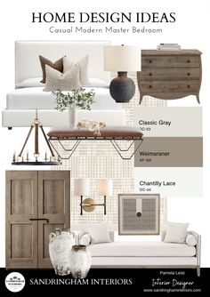 FREE Shoppable Design Concept Boards — Sandringham Interiors Neutral Decorative Pillows, Design Boards, Neutral Bedroom, Interior Design Mood Board, Upholstered Bed Frame, Design Your Dream House