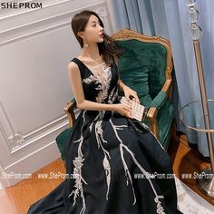 Black Embroidered Dresses For Banquet, Black Embroidered Dress For Banquet, Black Dresses With Floral Embroidery For Banquet, Formal Embroidered Dress For Party Season, Black Floral Embroidered Evening Dress For Prom, Embroidered A-line Evening Dress For Party, Black Floral Embroidery Evening Dress For Party, Black Floral Embroidery Party Evening Dress, Black Embroidered Evening Dress For Party