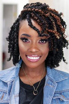 toyotress cute bob tiana passion twist pre-twisted 6 inch Twist Hairstyles For Women, Tiana Passion Twist, Twists Hairstyles, Crochet Styles, Passion Twists, Spring Twists, Natural Hair Twists