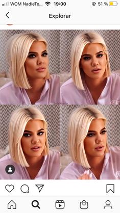 Blond Bob, Khloe Kardashian Hair, Khloe K, Summer Blonde Hair, Platinum Blonde Hair Color