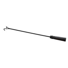 a black umbrella handle on a white background