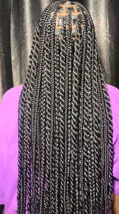 Knotless And Twist Braids, Box Braids With Twists, 90 Inch Braids, Best Black Hairstyles, New Hairstyle 2024, Knotless Box Twists, Nutless Braids Styles Long, Long Small Box Braids, Box Braid With Curly Ends