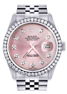 Womens Rolex Datejust Watch 16200 | 36Mm | Pink Dial | Jubilee Band Rolex Datejust Ii, Rolex Watches Women, Rolex Women, Gold Rolex, Rolex Men, Rolex Models, Womens Watches Luxury, Rolex Watch, Vintage Rolex