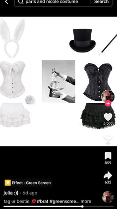 an image of a woman's corset and accessories on her phone screen