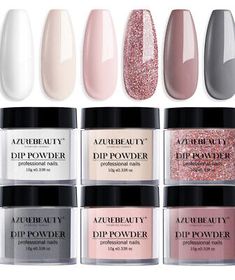 Find many great new & used options and get the best deals for 6 Dip Powder Nail Kit Colors Glitter Dipping Set French Pink Glitter Wedding NEW at the best online prices at eBay! Free shipping for many products! Diy Salon, Glitter Manicure, Glitter Dipped, Nail Lamp