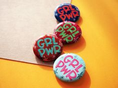 Girl Power pin set grl pwr gift | Etsy