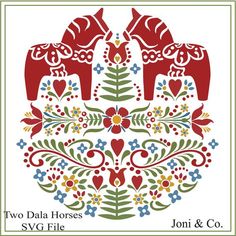 the two dala horses svg file