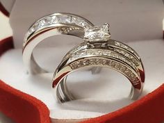 Hi buyers You are buying a Sterling Silver His & Hers Wedding Band Ring Set (Size 10), it's never been worn. Lot's of couples are buying silver wedding band sets, the raise of gold is costing you a pretty penny. The truth is that it dont matter what ring you get for each other, it's all about the love you have for each other. Please follow me, I will add more listings every week...Thanks Wedding Couple Rings With Vs Clarity And Round Cut, Silver Marquise Cut Bridal Sets For Formal Occasion, Silver Marquise Cut Jewelry For Marriage, Silver Marquise Cut Bridal Sets For Anniversary, Marquise Cut Silver Bridal Sets For Anniversary, Silver Princess Cut Rings For Marriage, Silver Princess Cut Bridal Sets For Anniversary, Silver Bridal Sets With Princess Cut For Gifts, Silver Ring With Center Stone For Marriage