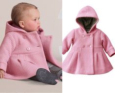 Welcome to my shop Toddler Kids Baby Girls Winter Warm Trench Coat Hooded Outerwear Jacket Clothes High quality and Brand new 100% Main Color:  AS The Picture New in Fashion Material: 100% Cotton Attention plz: If your kid is chubby, we recomend choosing a larger size, thanks. Please kindly refer to your kids actual height and the size chart before buying/bidding. Thanks. Package Contents:1*coat(NO Accessories Included)   There is 2-3% difference according to manual measurement. please check the Cute Winter Hooded Jacket With Adjustable Hood, Cute Winter Outerwear With Adjustable Hood, Cute Winter Hooded Jacket, Cute Fall Outerwear With Buttons, Cute Winter Outerwear With Buttons, Cute Cotton Outerwear With Button Closure, Cute Pink Hooded Jacket For Fall, Cute Long Sleeve Outerwear With Buttons, Cute Cotton Outerwear With Buttons