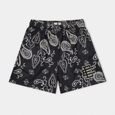 Casual Paisley Print Shorts, Summer Paisley Print Short Bottoms, Eric Emanuel Shorts, Eric Emanuel, Paisley Shorts, Luxury Lifestyle Dreams, Basic Shorts, Mesh Shorts, Shorts Black