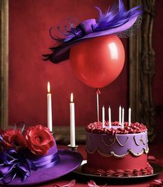 Red Hat Ladies, Red Hat Society, Red Hat, Red Hats, Cake Ideas, Cake, Hats, Birthday, Red