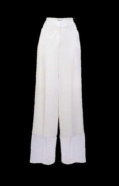 Carlos Gil Exquisite Mesh Bottom Pant, Black or White , Size L with the Mesh Sleeves Luxury Long Summer Pants, White Ankle-length Evening Bottoms, White Ankle-length Pants For Evening, White Ankle-length Evening Pants, Luxury Summer Trousers, Luxury Spring Trousers, Luxury Trousers For Spring, Luxury White Pants, Luxury Evening Bottoms For Summer