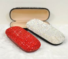 Bling Crystal Diamante Eyeglass Glasses Storage Box leather Case E1 It's portable,and light. Interior size:longth 15*width 5* hight 3.5 CM. 100% Brand New,pure handmade,may need 5 business days to send out,no box,no tag. Colorful, Durable and Trendy. the parcel includes 1 case（if just buy one）. Easy to use,will protect your glasses very well,not fit for the sunglasses(it is larger than this item,please search on the store). It's very lovely,a good gift for yourself or your lover. |Shipping| DEAR Eyeglass Cases Upcycle, Glasses Storage, Crystal Sunglasses, Sunglasses Storage, Rhinestone Sunglasses, Gems Art, Eyeglass Case, Pink Champagne, Glasses Case