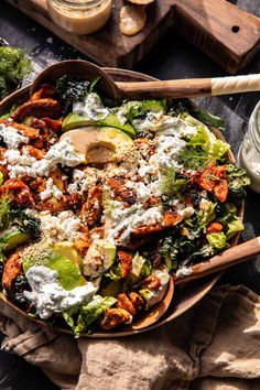 Chicken Tzatziki Avocado Salad. Chicken Tzatziki, Half Baked Harvest Recipes, Indian Butter Chicken, Harvest Recipes, Half Baked, Half Baked Harvest, Avocado Salad, Week Meal Plan, Summer Salads