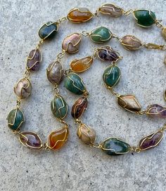 Beautiful Circa 1960s Multi Gemstone Amethyst Jade Agate Carnelian GoldGilt Wire Wrap Long Vintage Necklace Necklace measures See pictures netto ruler for bead scale Necklace measures aprox 30 inches around Scale Necklace, Usa Jewelry, Antique Necklace, Necklace Necklace, Wire Wrap, Wire Wrapped Jewelry, Vintage Necklace, Ruler, Wire Wrapping