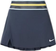 Nike Fitted Sporty Skort, Fitted Navy Skort For Sports, Sporty Fitted Navy Skort, Navy Fitted Sporty Skort, Sporty Mini Skirt For Tennis, Blue Stretch Tennis Skirt, Sporty Blue Tennis Skirt, Sporty Fitted Tennis Skort, Blue Tennis Bottoms