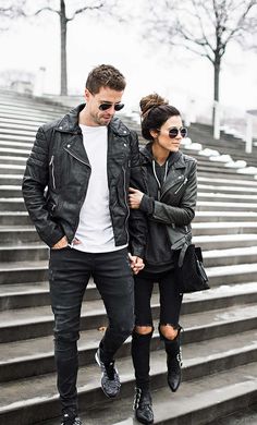 matching badass dressfitme Mens Fashion Edgy, Hello Fashion, Stylish Couple, Matching Outfit, Teenage Fashion, Leather Jacket Outfits, Matching Couple Outfits, Matching Couple, Couple Matching