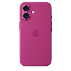 the pink iphone 11 case is shown in front of a white background with an apple logo on