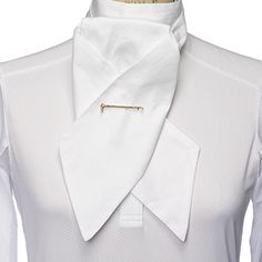 Pinpoint Oxford Stock Tie - The In Gate Winter Equestrian Festival, Stock Tie, Horse Bridle, White Herringbone, Boot Jewelry, Bridles, White Stock, Tie Pin, Tie Styles