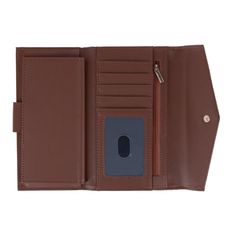 This wallet has every compartment you will need when on the go. The multiple pockets will help keep everything together and organized and the high-quality construction and material will make for a long-lasting wallet. Featuring Interior includes 4 card slots, 1 ID window, 1 removable checkbook cover, 1 pen loop, 1 full length zipper pocket, and 3 full length slip pockets. The markings on this leather is part of its unique nature and unique quality. It gives the wallet a beautiful worn in and tim Rectangular Travel Wallet With Magnetic Closure, Rectangular Trifold Travel Wallet With Magnetic Closure, Brown Travel Wallets With Magnetic Closure, Brown Rectangular Wallet, Brown Leather Patch Rectangular Wallet, Brown Wallet With Zipper Pouch For On-the-go, Brown Rectangular Wallet With Zipper Closure, Tan Leather Wallet, Rectangular, Leather Organization