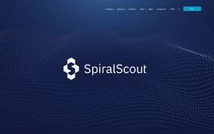 the spiral scout logo on a dark blue background with wavy lines and dots in the center